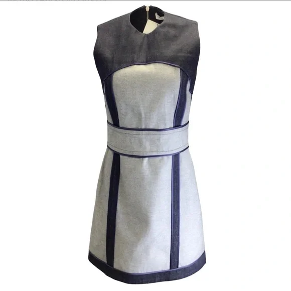 Victoria Beckham Blue Sleeveless Denim Dress - Picture 3 of 13